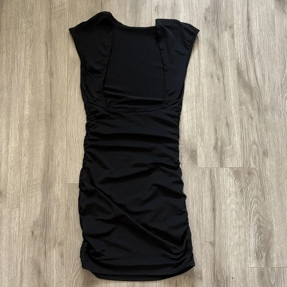 SHEIN Black Ruched Mini Dress - Picture 2 of 3